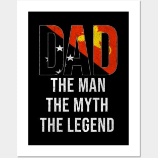 Papua New Guinean Dad The Man The Myth The Legend - Gift for Papua New Guinean Dad With Roots From Papua New Guinean Posters and Art